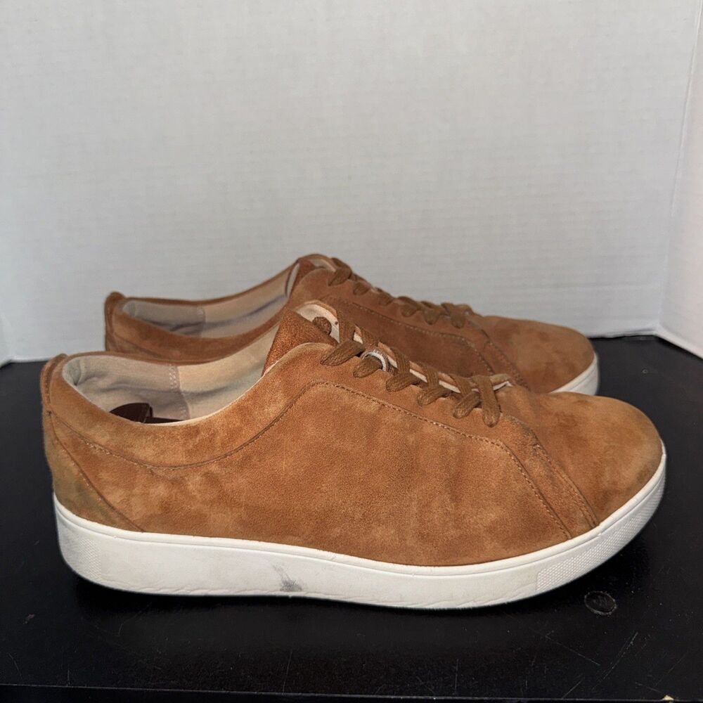 Fitflop Womens 10 Brown Suede Rally Lace Up Sneakers